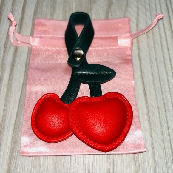 🍒 2 Cherry Heart Pendant Charms Classic & Pastel NWT - Picture 5 of 11